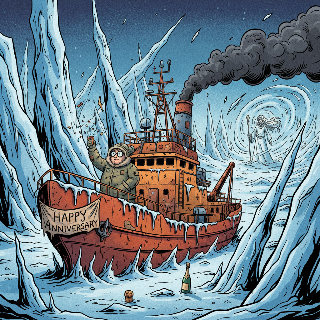 Antarctic Research Vessel Celebrates Spending Entire Calendar Year In Icy Waters Since 2013