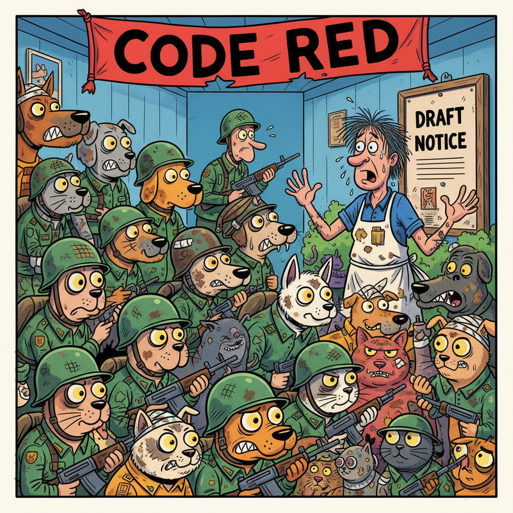 Overwhelmed Animal Shelter Declares 'Code Red,' Begins Drafting Pets Into Essential Service