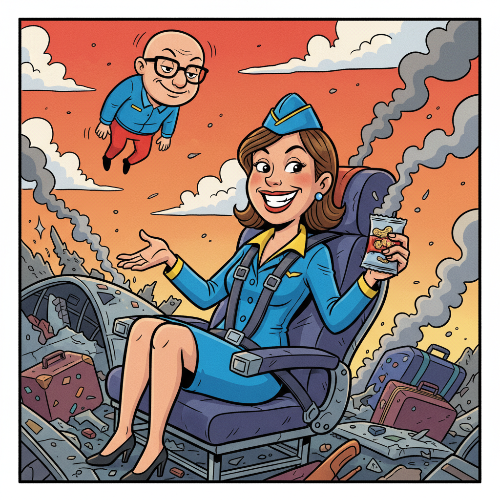 Flight Attendant Miraculously Survives Plane Crash Still Strapped To Seat, Demands Extra Legroom