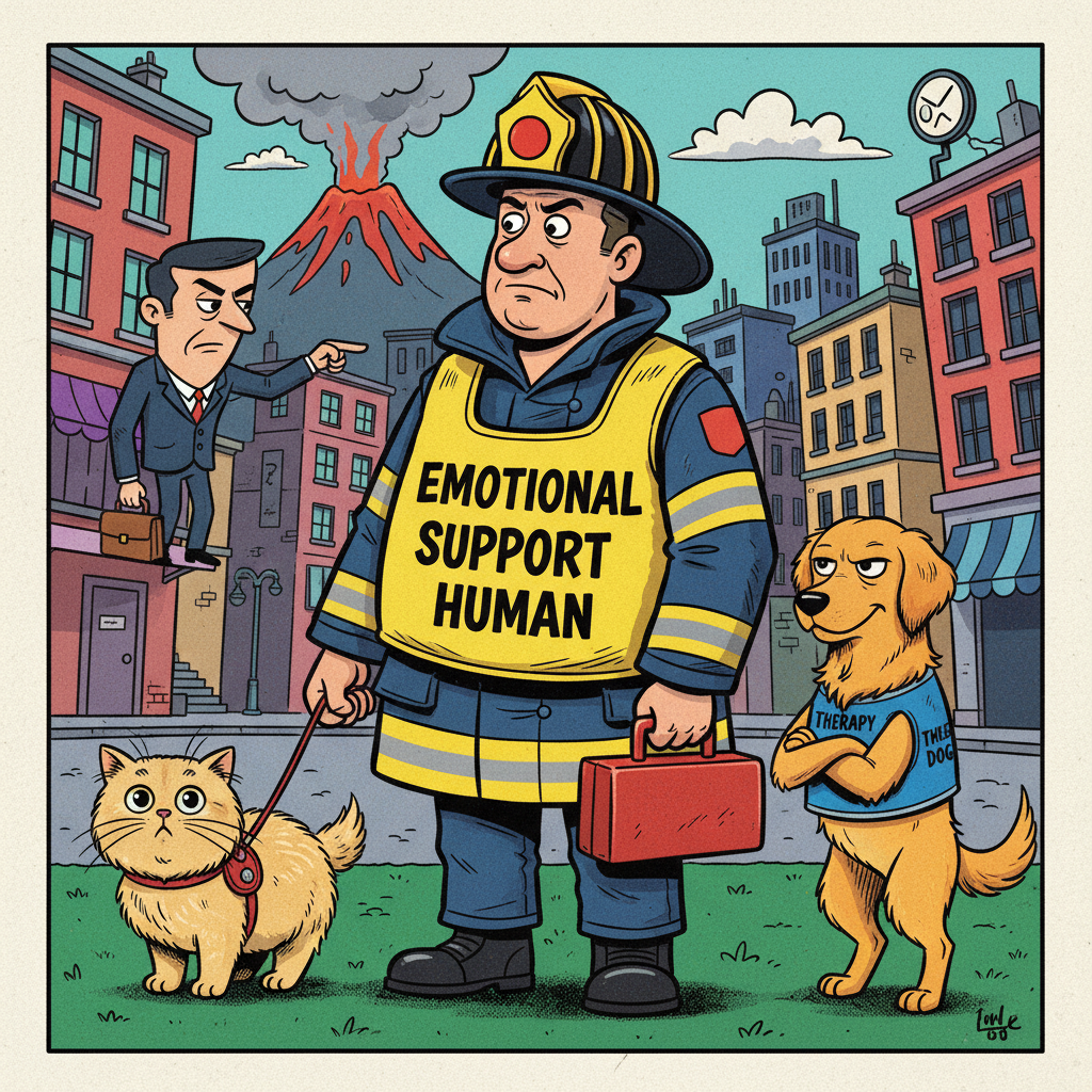 Local Fire Department Announces New 'Emotional Support Human' Program for Rescued Pets