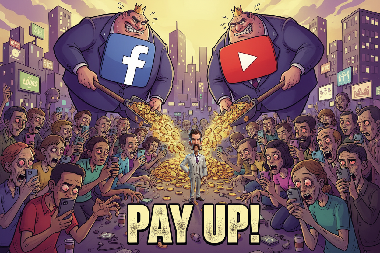 Meta and YouTube Ordered to Pay Users in Hours of Lost Productivity