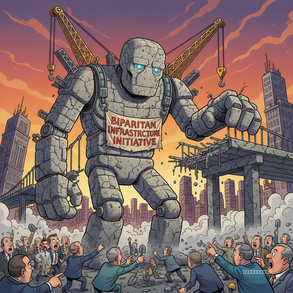 Nation's Infrastructure Experts Propose Building Giant, Sentient Golem to Solve All Problems