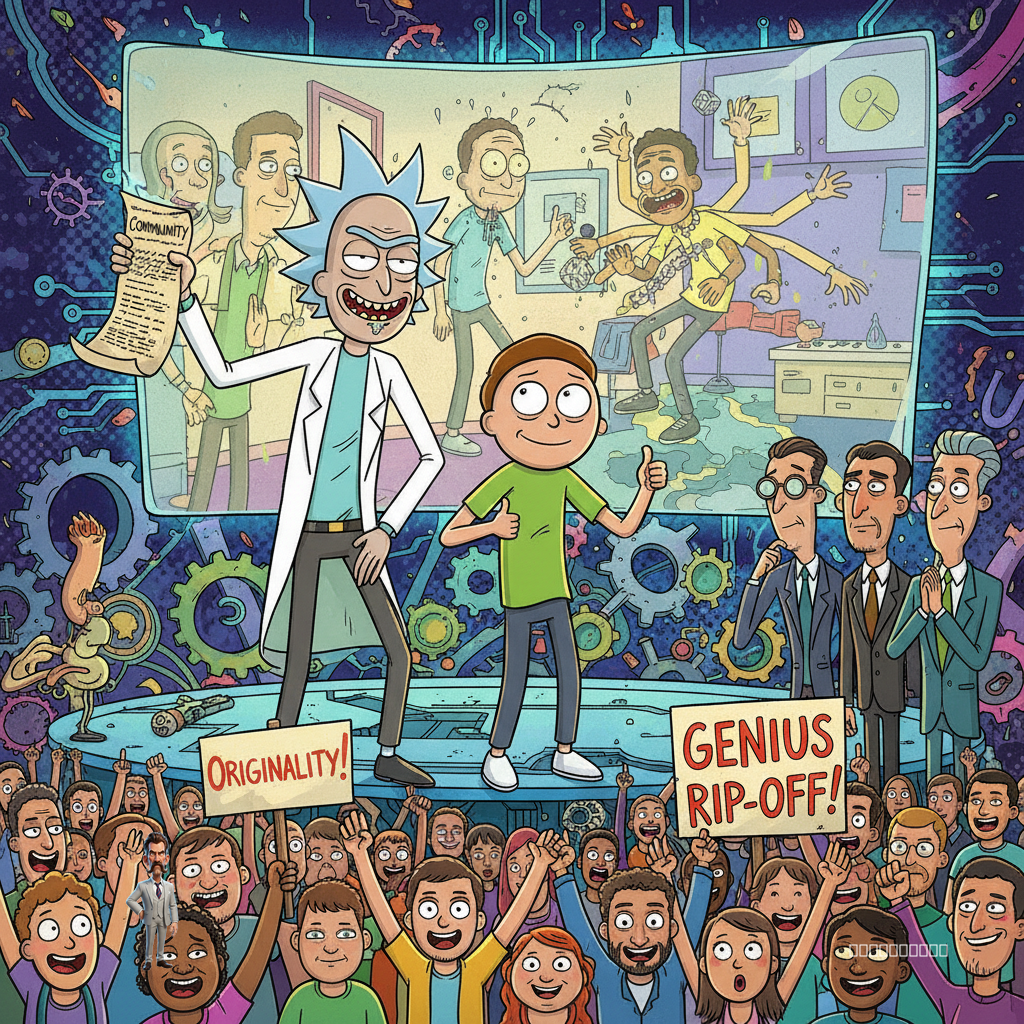 Rick and Morty Praised for Bold Decision to Plagiarize 'Community' Episode, Fans Call It 'Most Original Thing They've Done in Years'