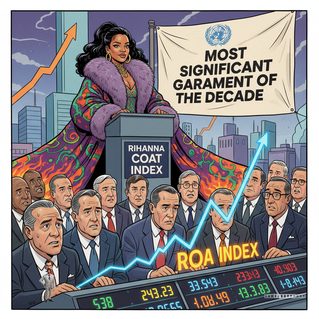 Rihanna's Fur-Trimmed Suede Coat Declared 'Most Significant Garment of the Decade' by UN Panel