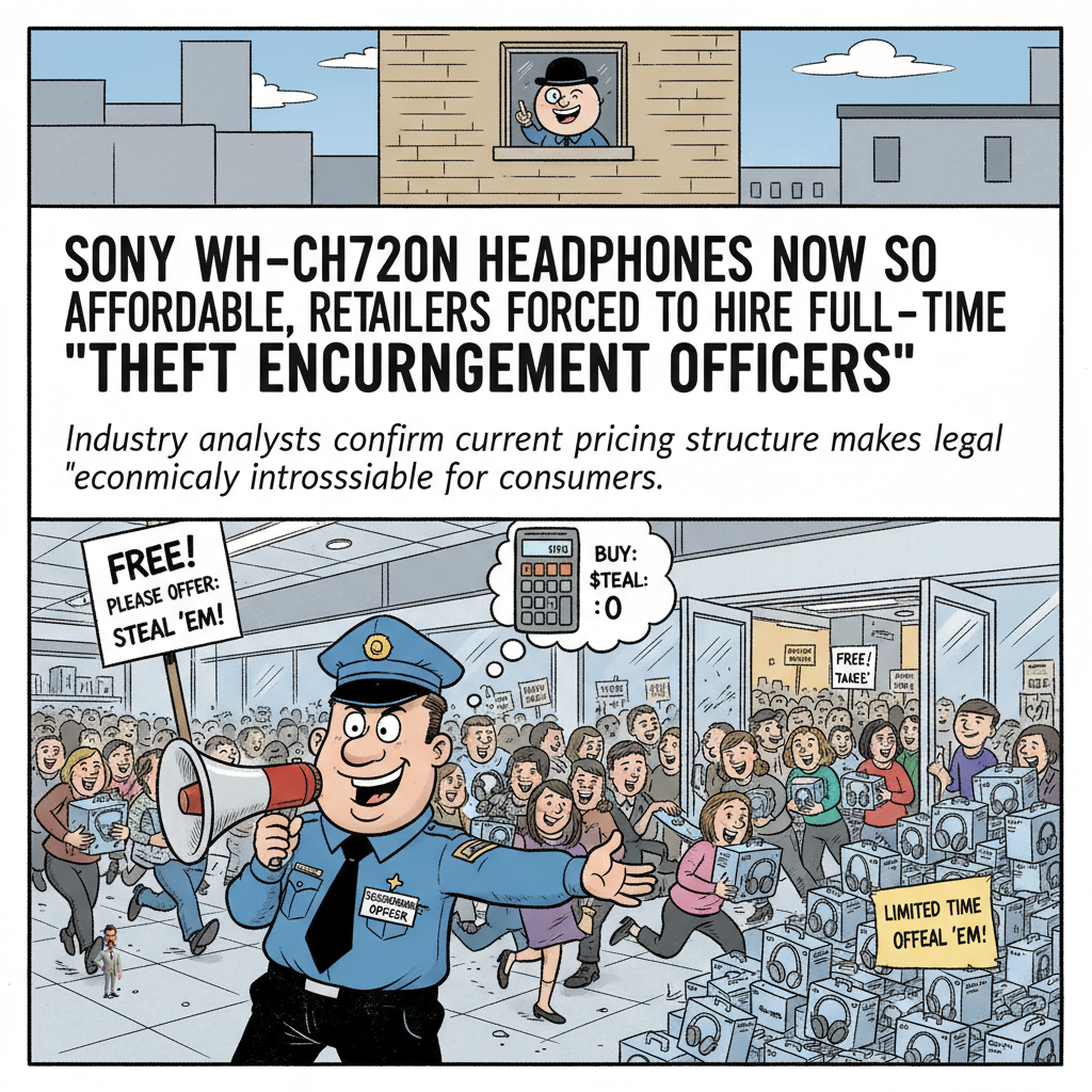 Sony WH-CH720N Headphones Now So Affordable, Retailers Forced To Hire Full-Time 'Theft Encouragement Officers'