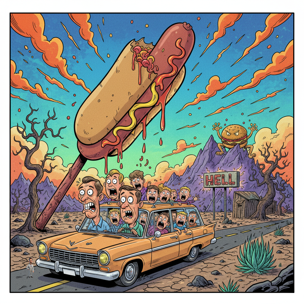 Satirical Take on: Traumatize your kids for life with classic American road tri