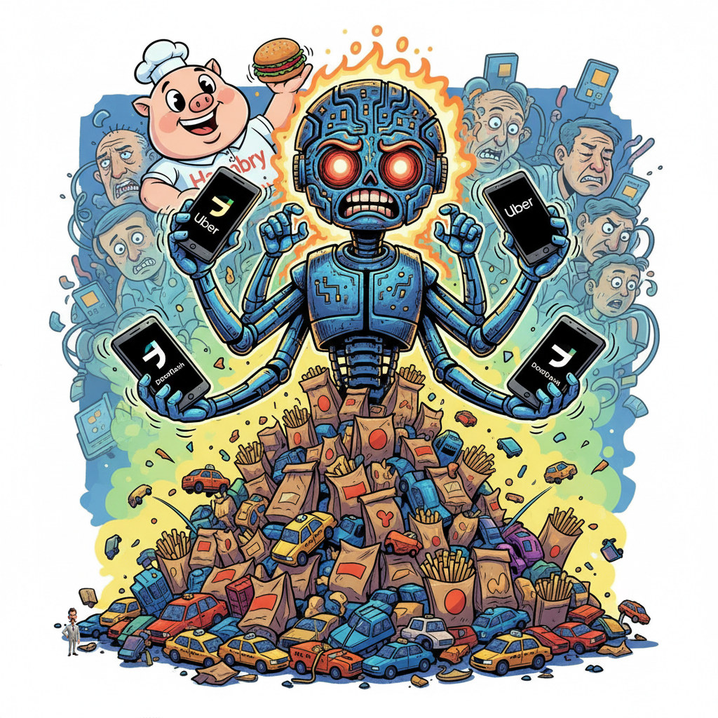 Satirical Take on: Gemini Can Now Book You an Uber or Order a&nbsp;DoorDash Meal on 