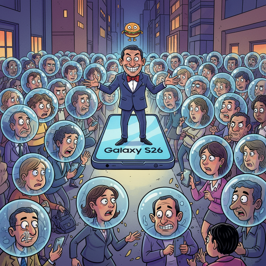 Samsung Unveils Galaxy S26 Ultra with 'Paranoid Mode' Display, Effectively Ending All Human Interaction