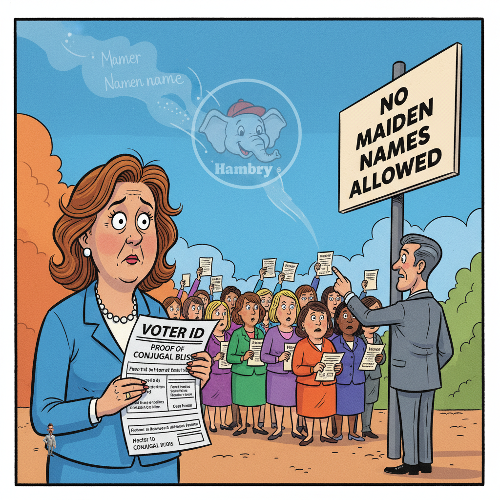 Nation's Married Women Face Existential Crisis As Voter ID Laws Demand Proof of Conjugal Bliss
