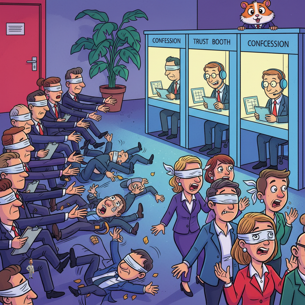 New Corporate Initiative to Build Trust Through Mandatory 'Blindfolded Trust Falls' and 'Confession Booth Fridays'