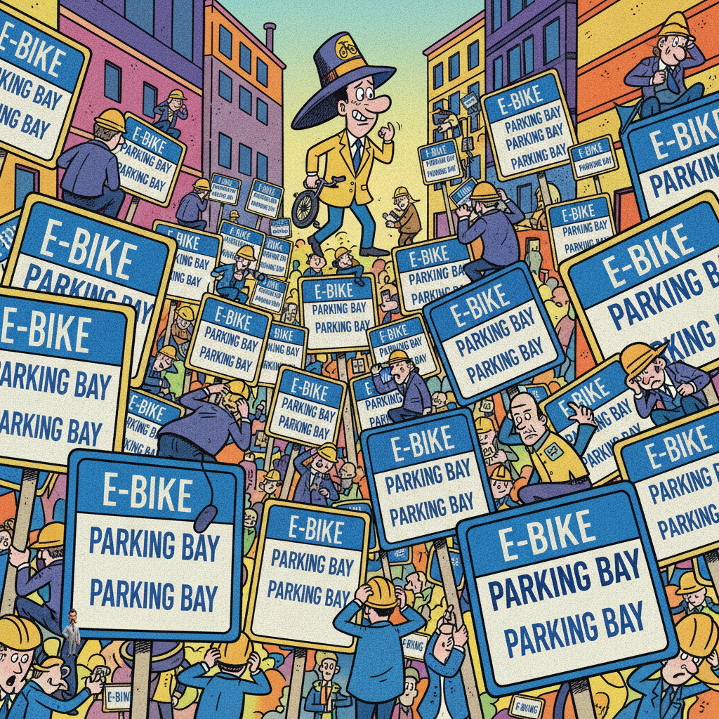 E-Bike Parking Bays Now Require Dedicated 'E-Bike Parking Bay Parking Bays'