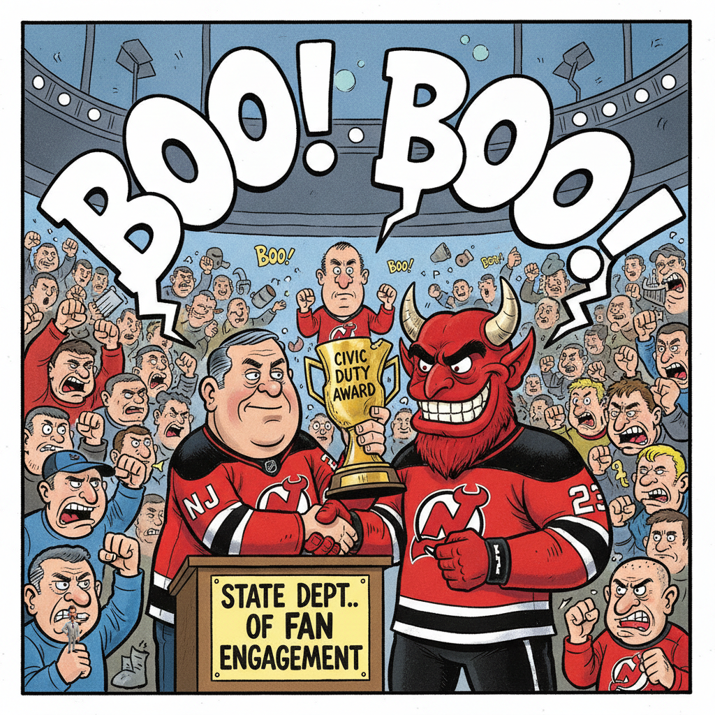 Governor Sherrill Booing Incident Declared 'Essential Civic Duty' by State Department of Fan Engagement