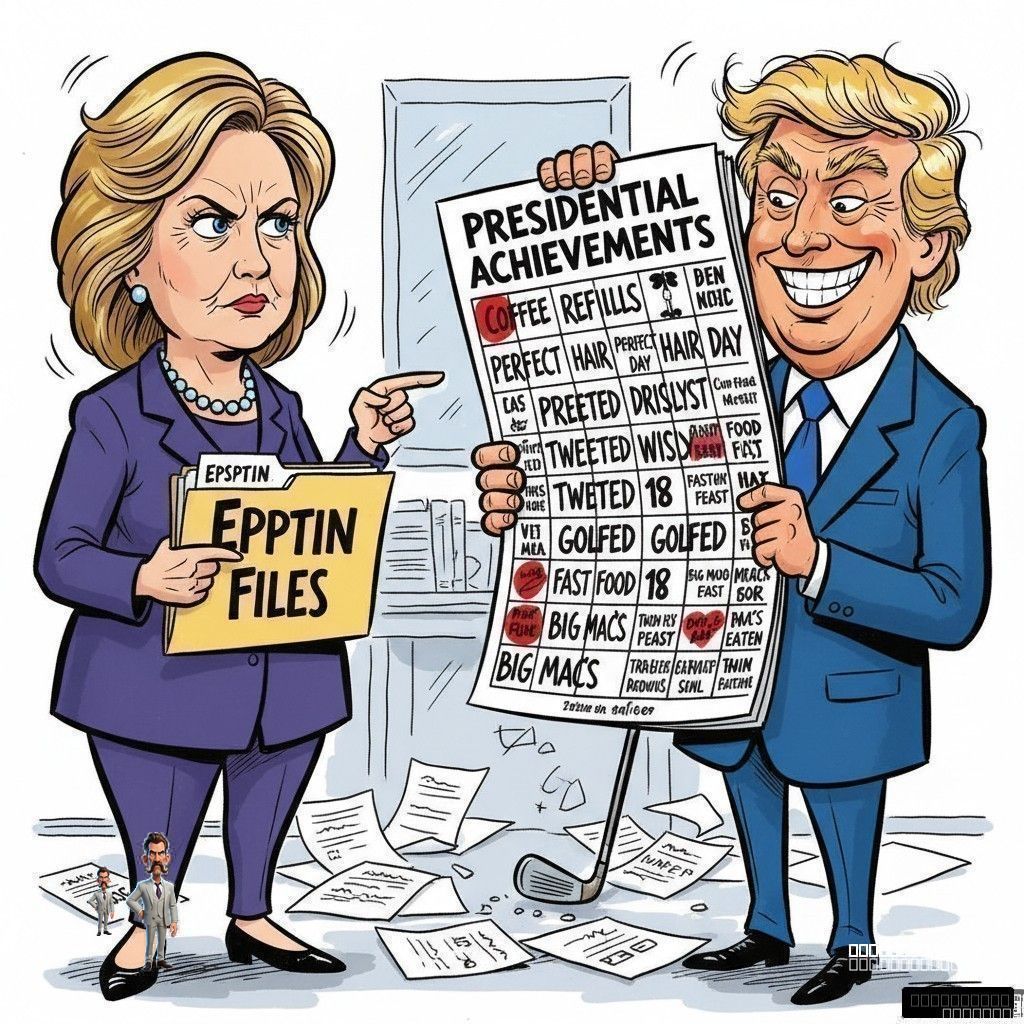 Hillary Demands Epstein Files, White House Responds with Shockingly Detailed Bingo Card of Achievements