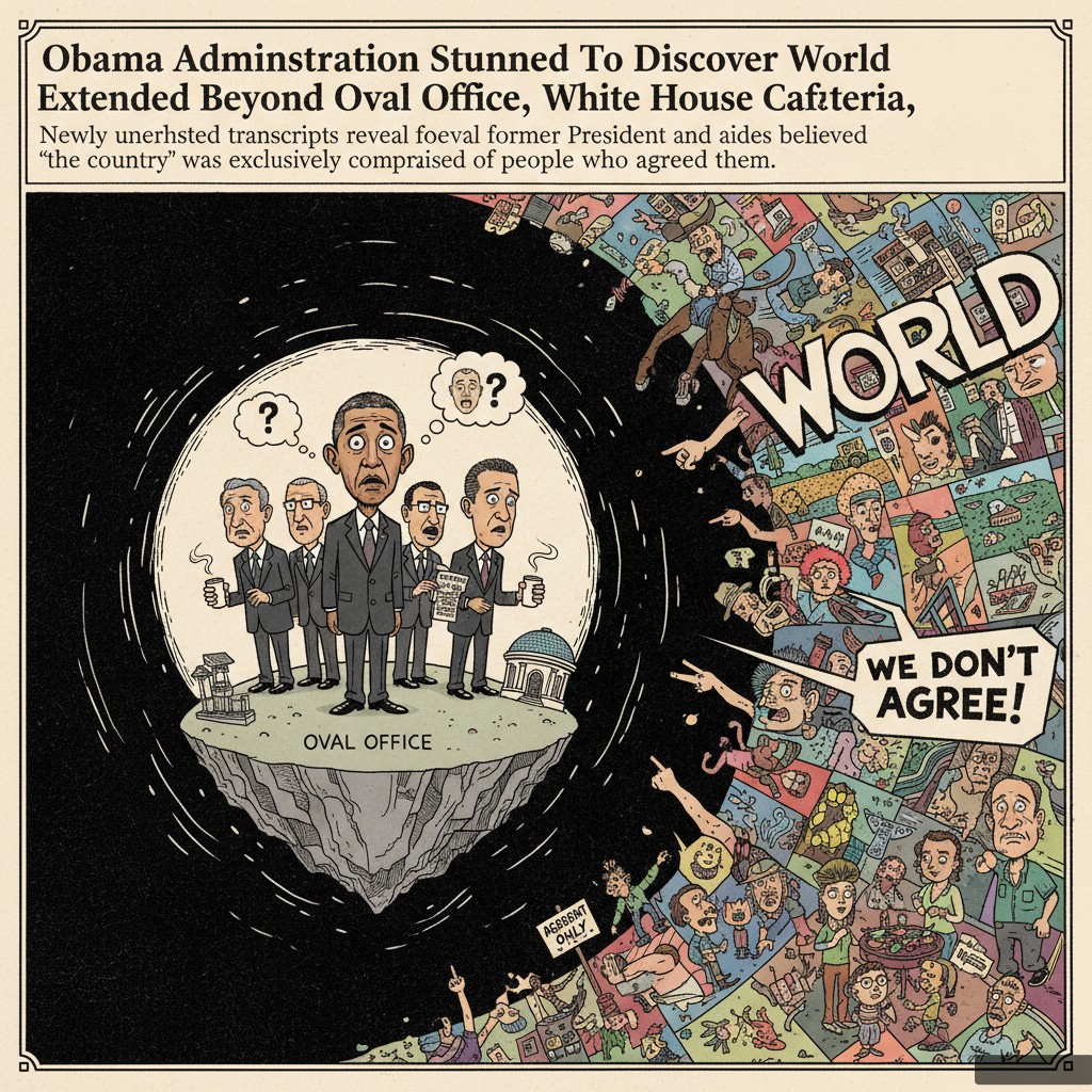 Obama Administration Stunned To Discover World Extended Beyond Oval Office, White House Cafeteria