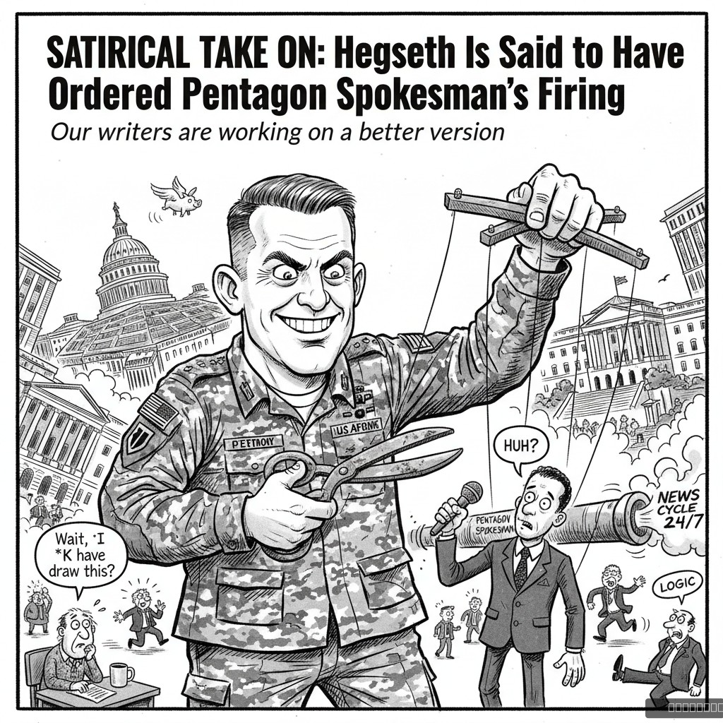 Satirical Take on: Hegseth Is Said to Have Ordered Pentagon Spokesman’s Firing