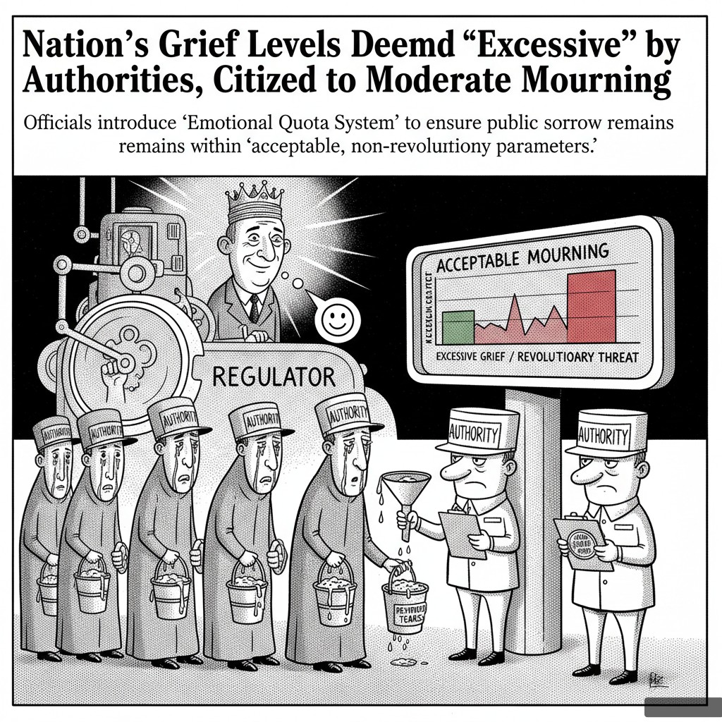 Nation's Grief Levels Deemed 'Excessive' by Authorities, Citizens Urged to Moderate Mourning