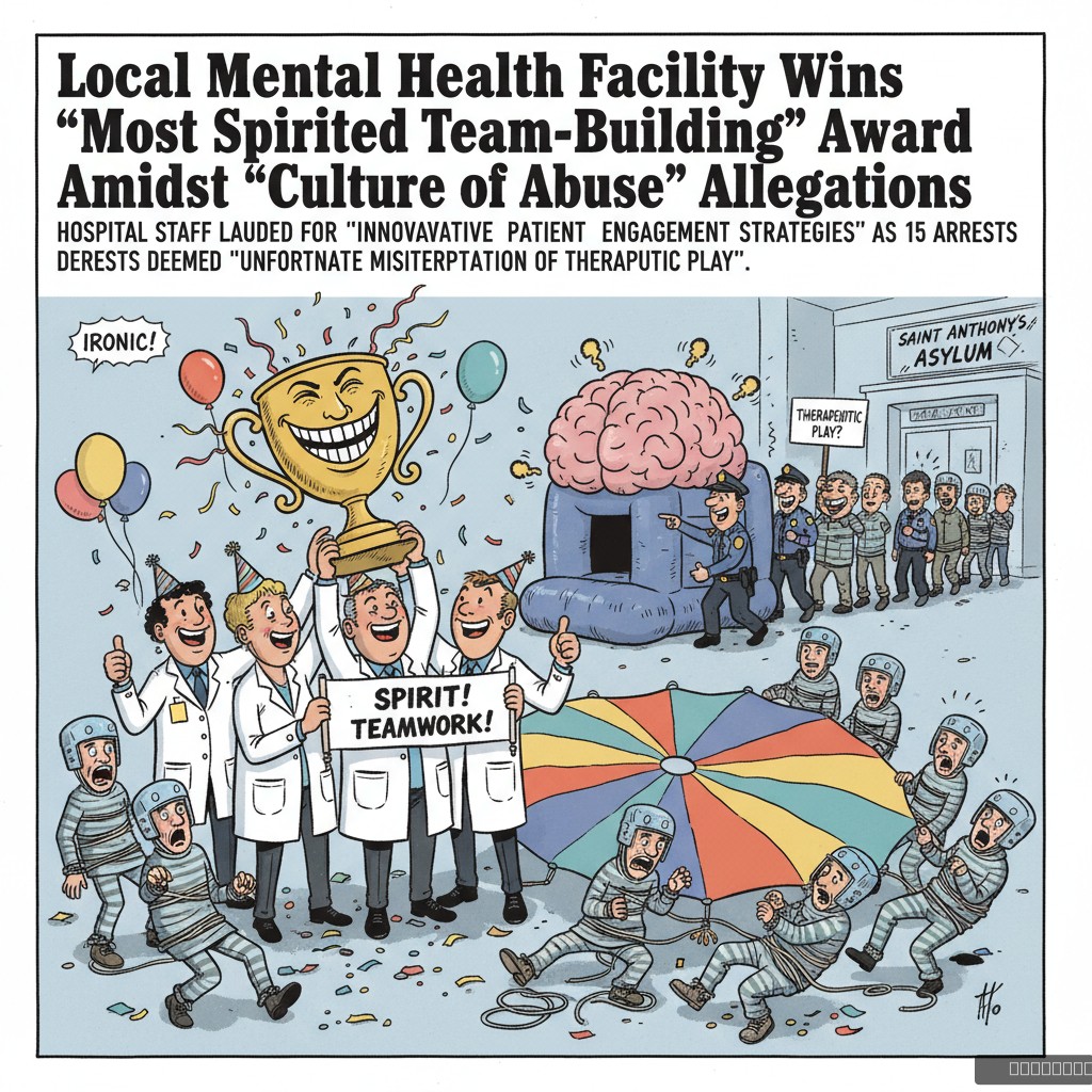 Local Mental Health Facility Wins 'Most Spirited Team-Building' Award Amidst 'Culture of Abuse' Allegations