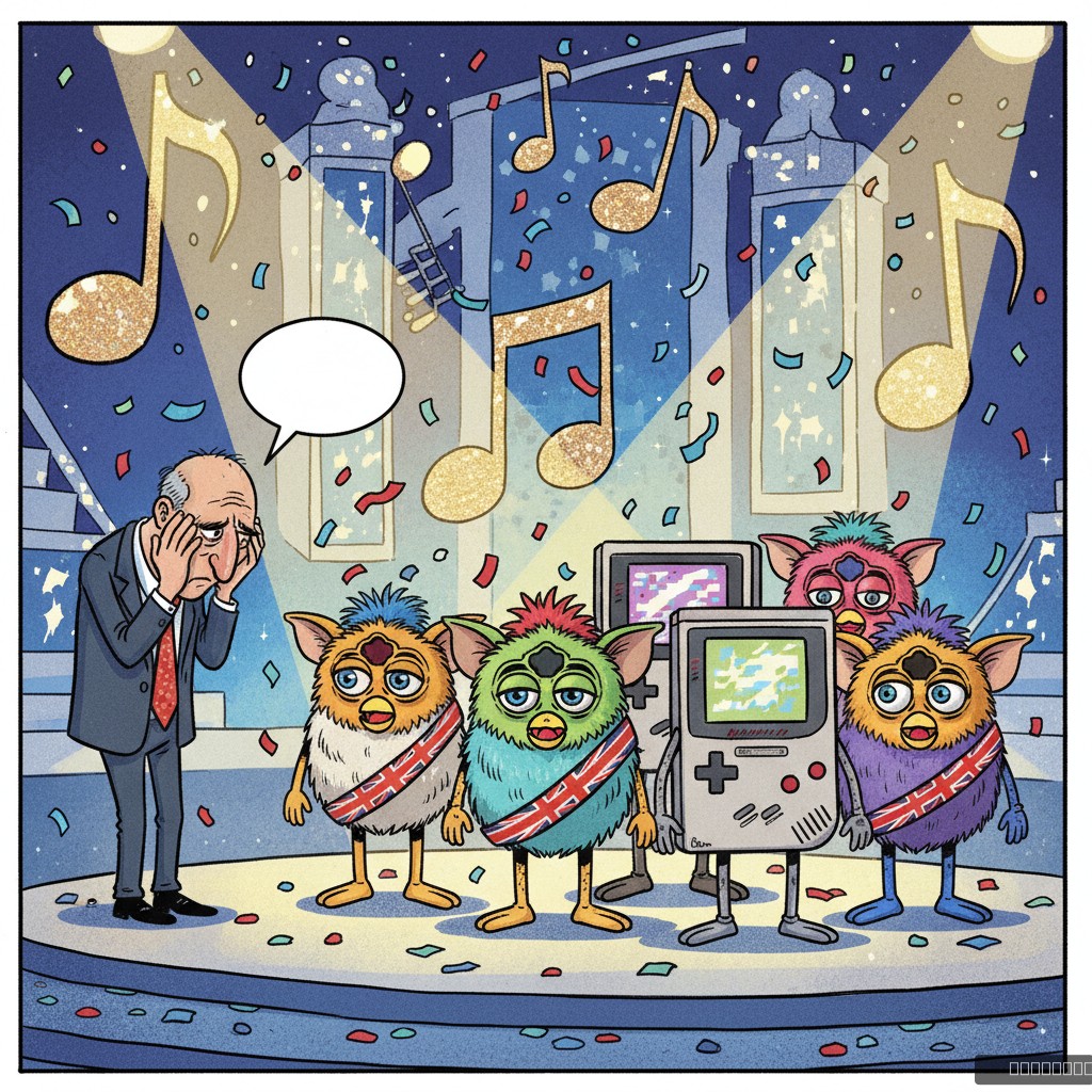 UK Sends Ensemble of Sentient Furbys, Game Boys to Eurovision, Citing 'Unprecedented Levels of National Despair'