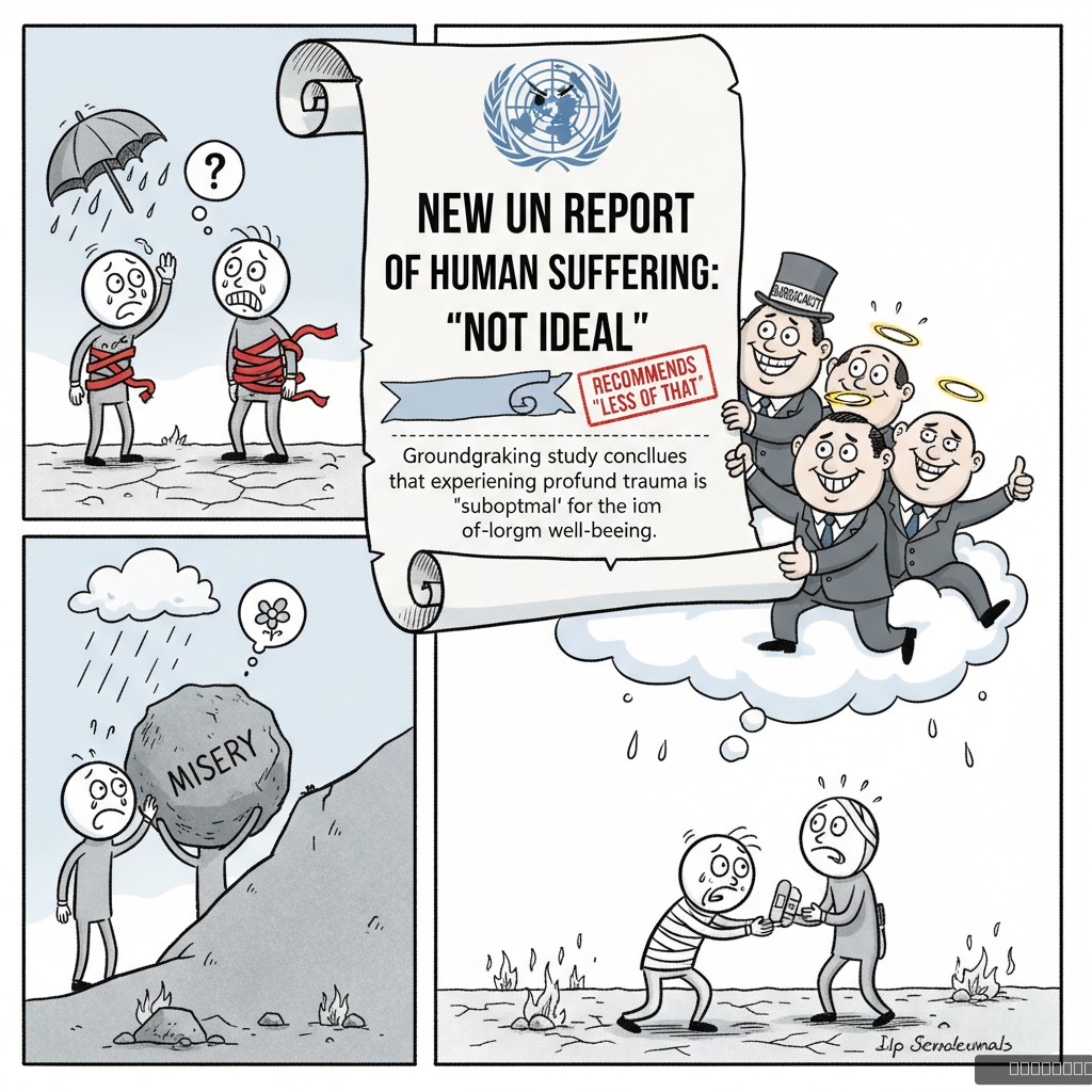 New UN Report Finds 100% Of Human Suffering 'Not Ideal,' Recommends 'Less Of That'