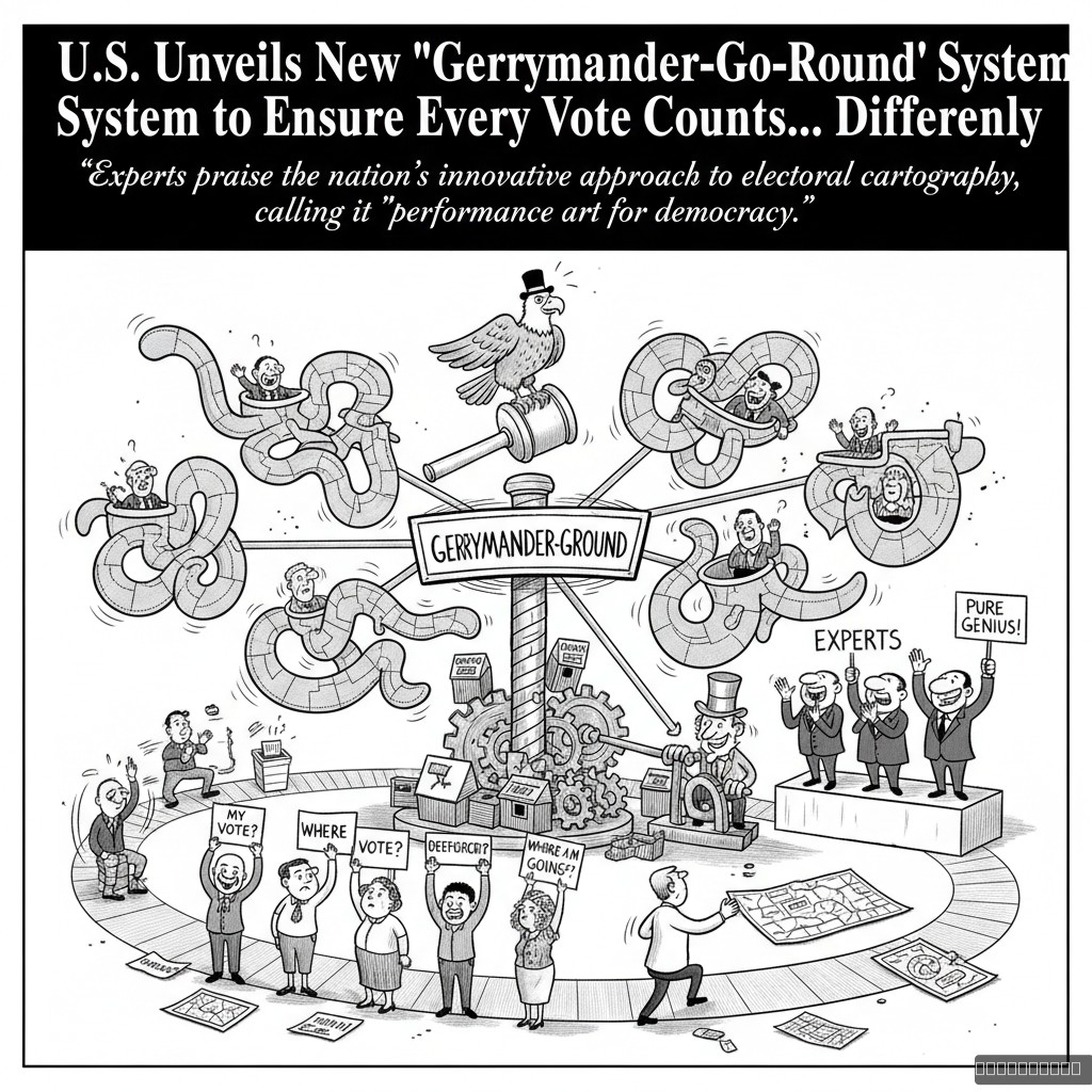 U.S. Unveils New 'Gerrymander-Go-Round' System to Ensure Every Vote Counts… Differently