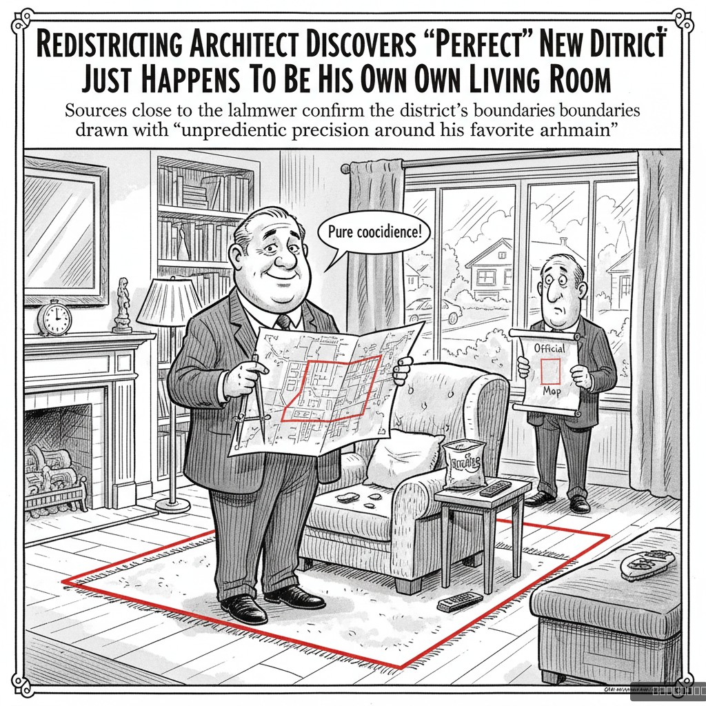 Redistricting Architect Discovers 'Perfect' New District Just Happens To Be His Own Living Room