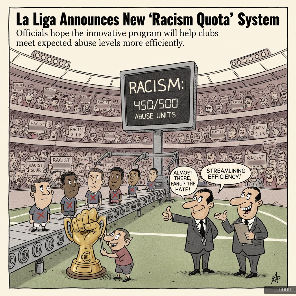 La Liga Announces New 'Racism Quota' System to Streamline Fan Experience
