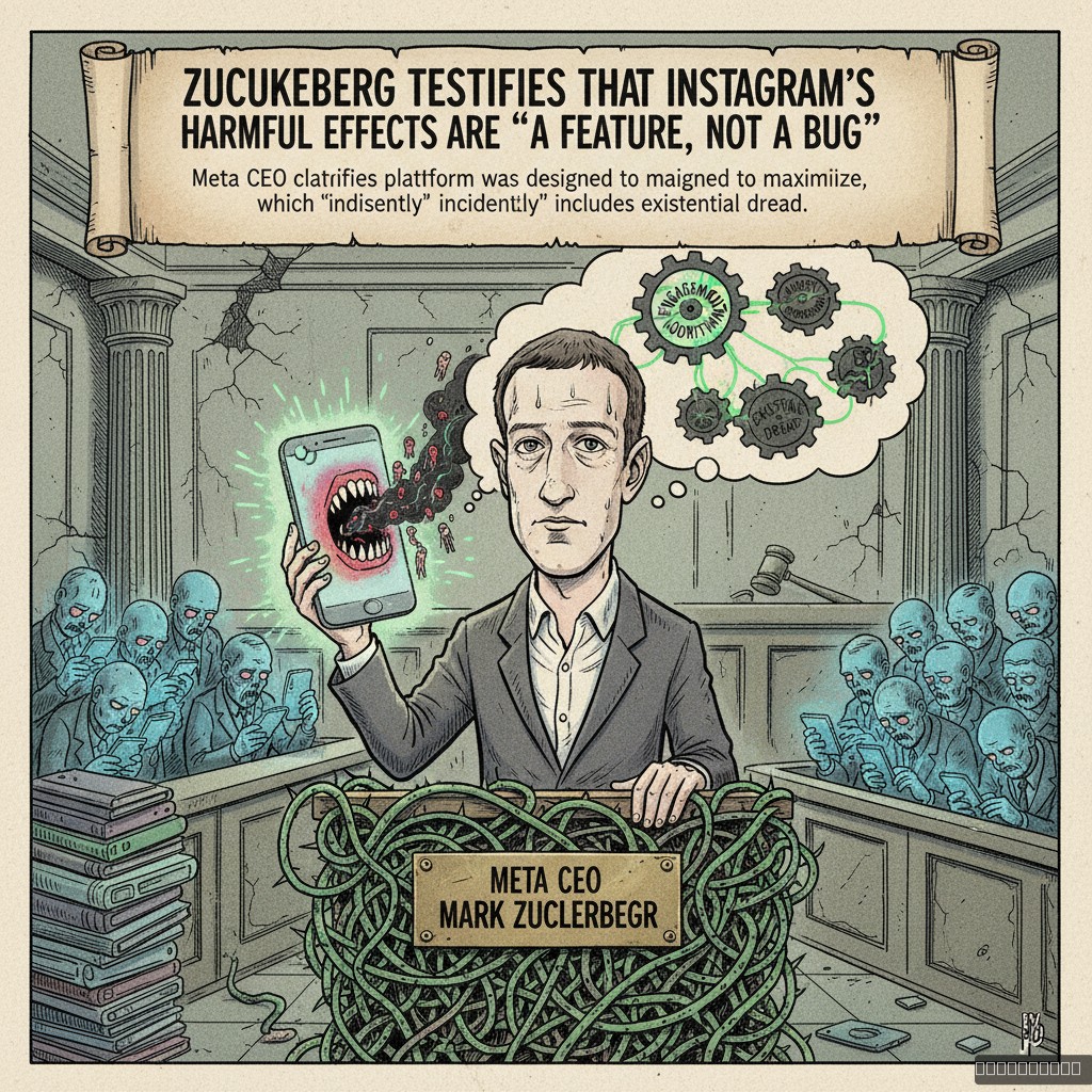Zuckerberg Testifies That Instagram's Harmful Effects Are 'A Feature, Not A Bug'