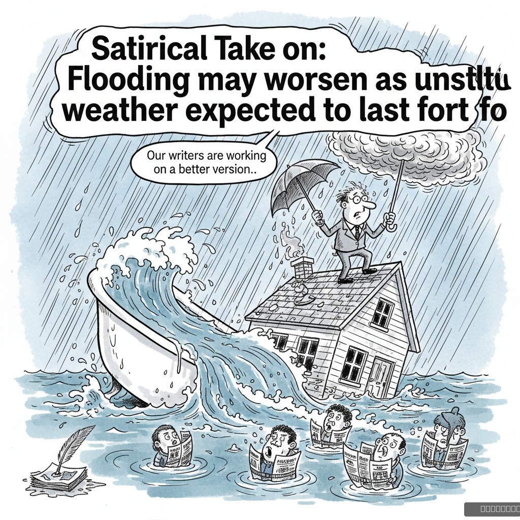Satirical Take on: Flooding may worsen as unsettled weather expected to last fo
