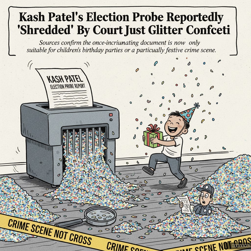 Kash Patel's Election Probe Reportedly 'Shredded' By Court, Now Just Glitter Confetti