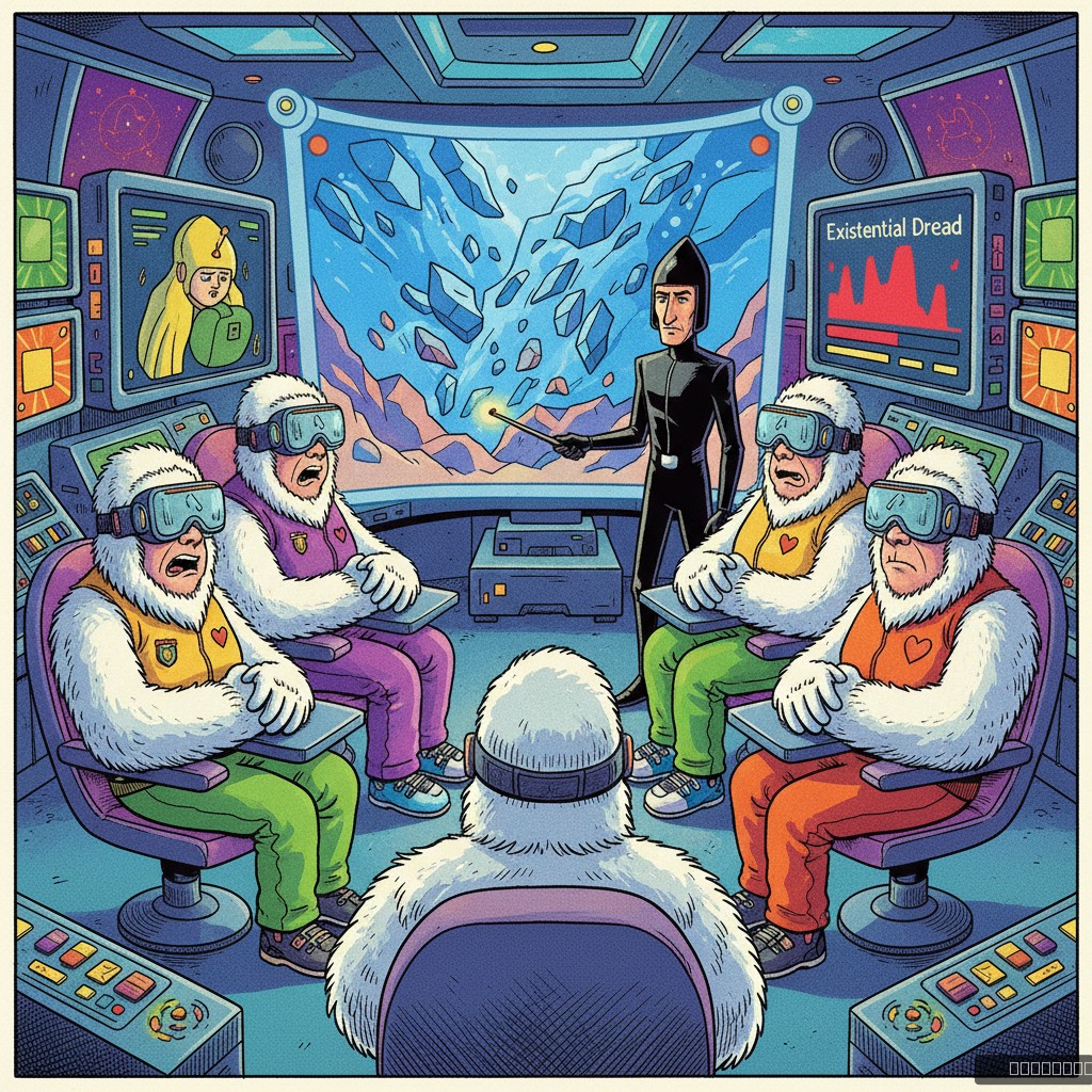 Experts Recommend Avalanche Safety Courses Now Require 3D Holographic Glacier Simulation, Emotional Support Yeti