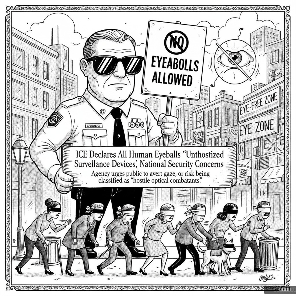 ICE Declares All Human Eyeballs 'Unauthorized Surveillance Devices,' Citing National Security Concerns