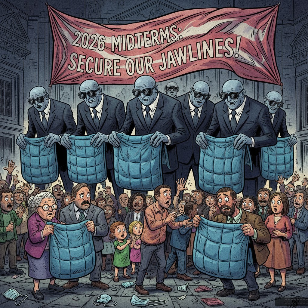 Deep State Announces Mandate For Chin Diapers Ahead Of 2026 Midterms To Combat 'Existential Threat' Of Free-Flowing Jawlines