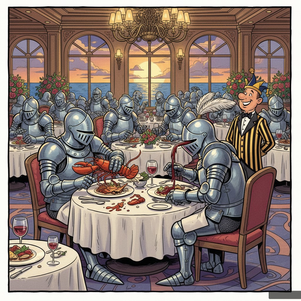 Cruise Line Mandates Full Medieval Armor for Dinner Service, Citing 'Enhanced Guest Dignity'