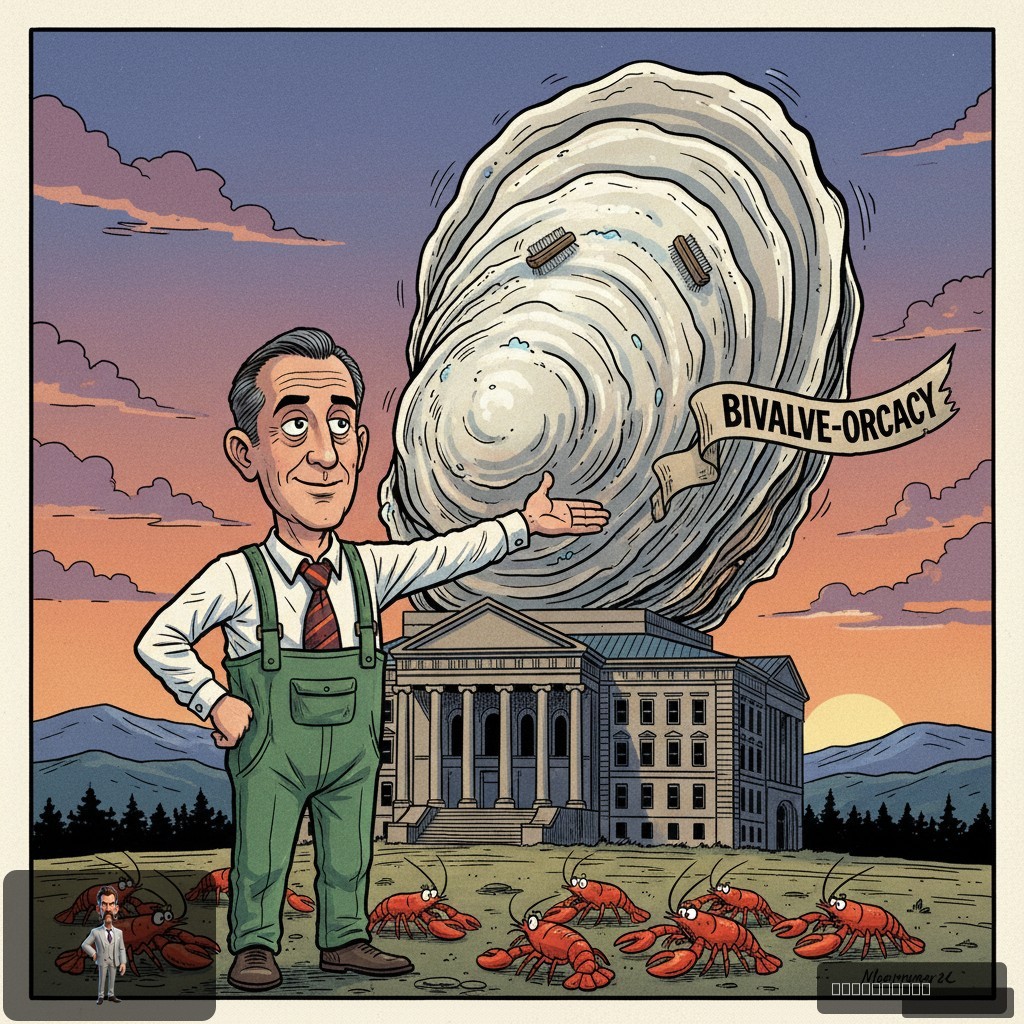 Maine Candidate Graham Platner Vows to Replace State House with Giant, Self-Cleaning Oyster Shell