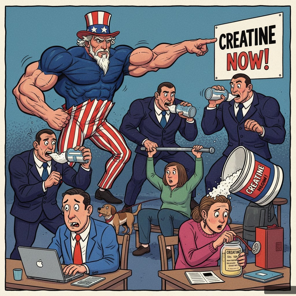 Creatine Now Mandatory for All Human Activities Requiring Even Minimal ATP Production
