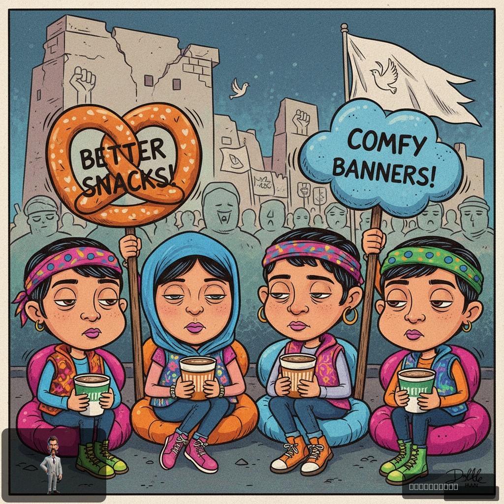 Iranian Students Demand More Comfortable Picket Signs, Better Protest Snacks