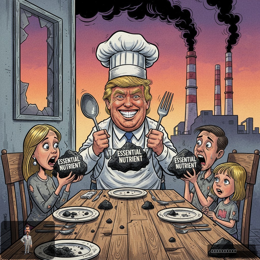 Trump Administration Declares Coal 'Essential Nutrient,' Mandates Daily Intake for All Americans