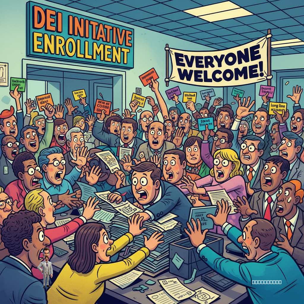 DEI Initiatives Now Open to All, Prompting Nationwide Scramble for Oppression Points