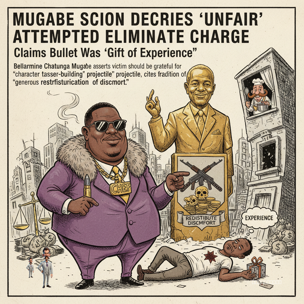 Mugabe Scion Decries 'Unfair' Attempted Murder Charge: Claims Bullet Was 'Gift of Experience'