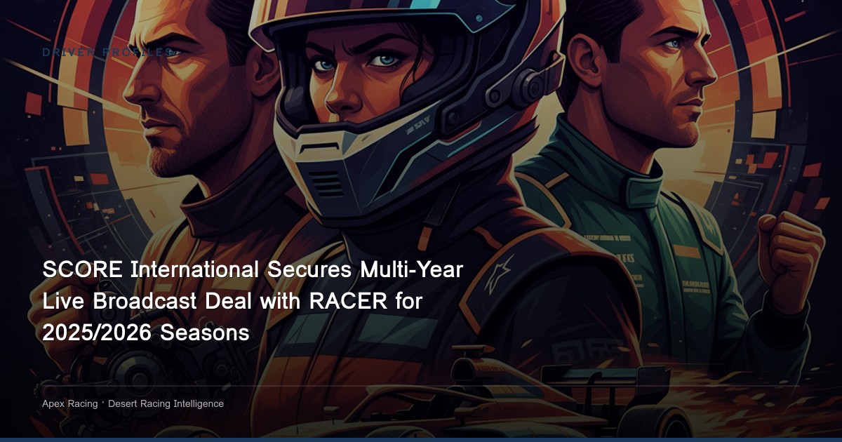 SCORE International Secures Multi-Year Live Broadcast Deal with RACER for 2025/2026 Seasons