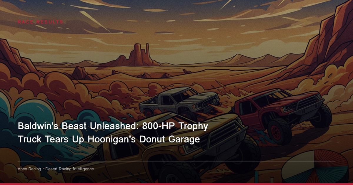 Baldwin's Beast Unleashed: 800-HP Trophy Truck Tears Up Hoonigan's Donut Garage