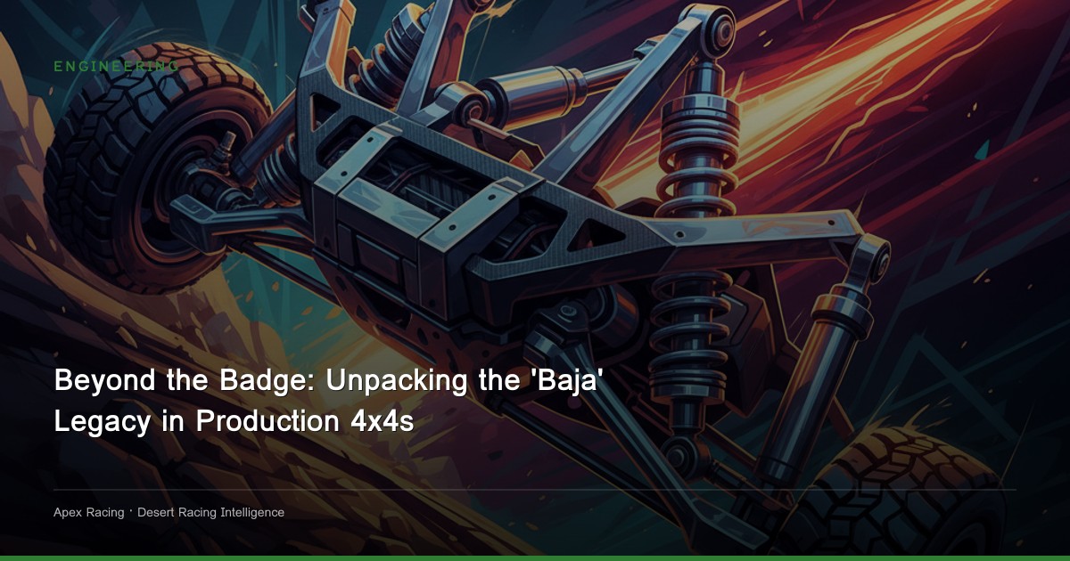 Beyond the Badge: Unpacking the 'Baja' Legacy in Production 4x4s