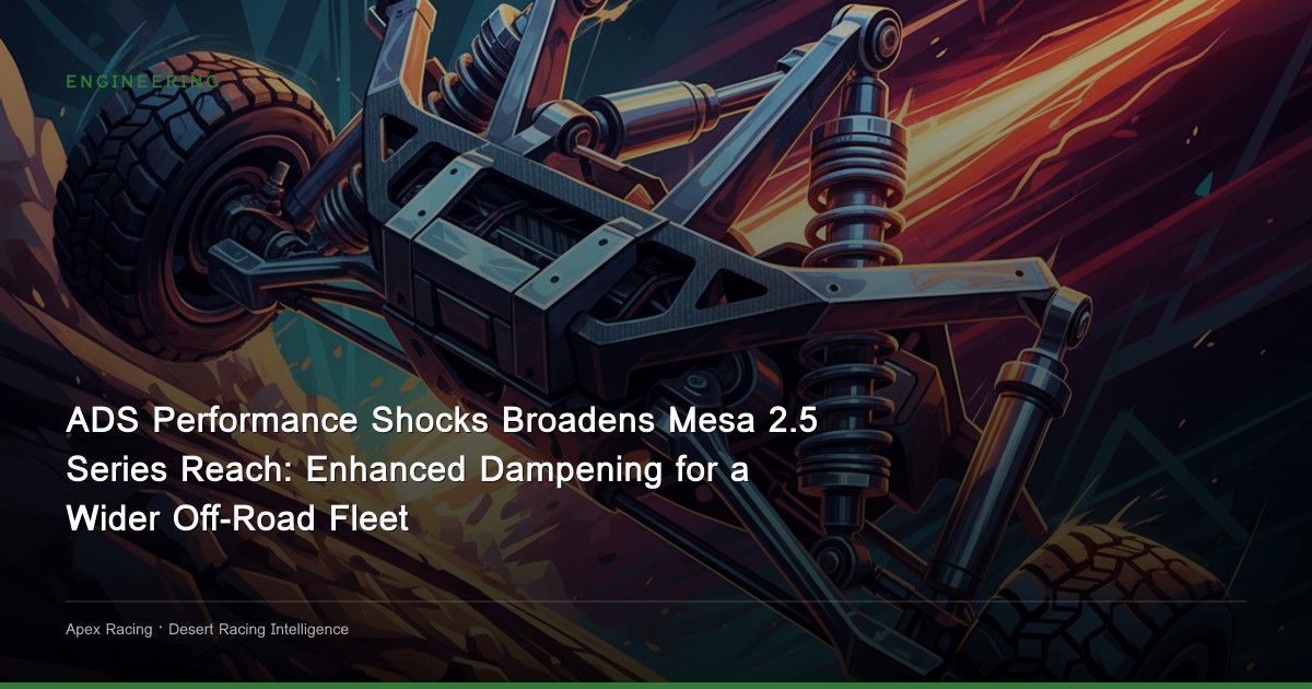 ADS Performance Shocks Broadens Mesa 2.5 Series Reach: Enhanced Dampening for a Wider Off-Road Fleet