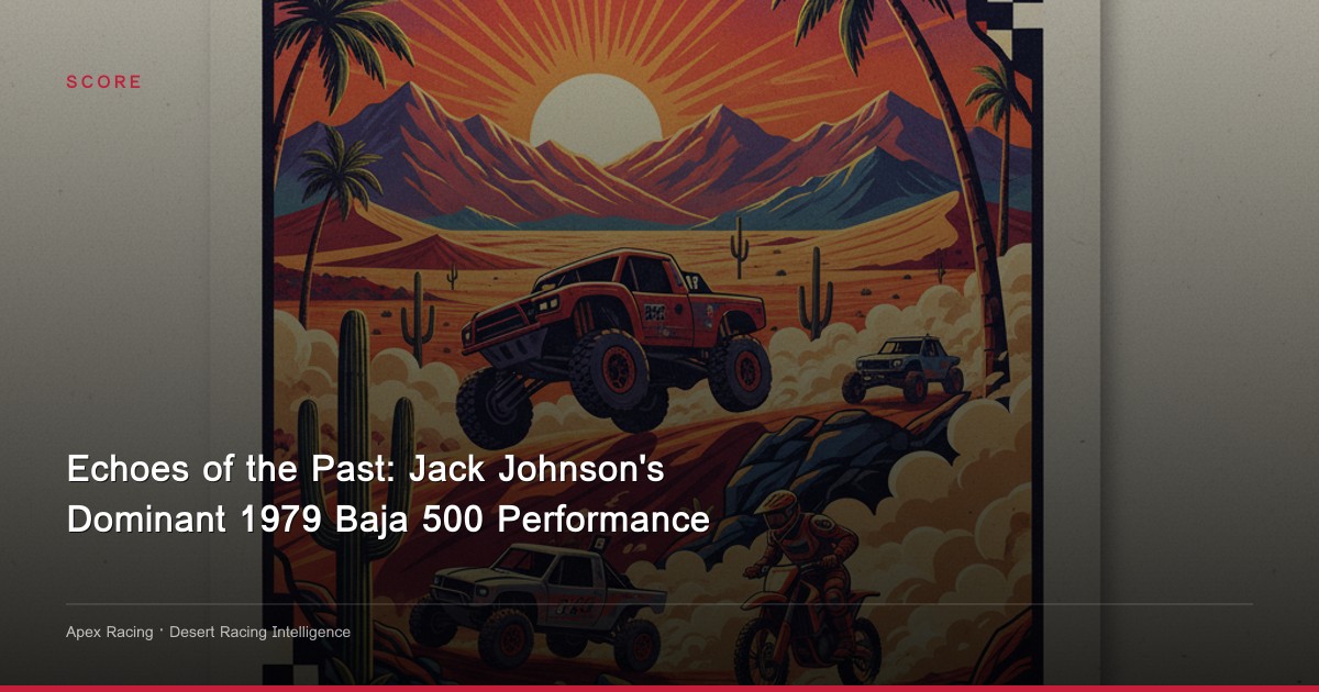 Echoes of the Past: Jack Johnson's Dominant 1979 Baja 500 Performance
