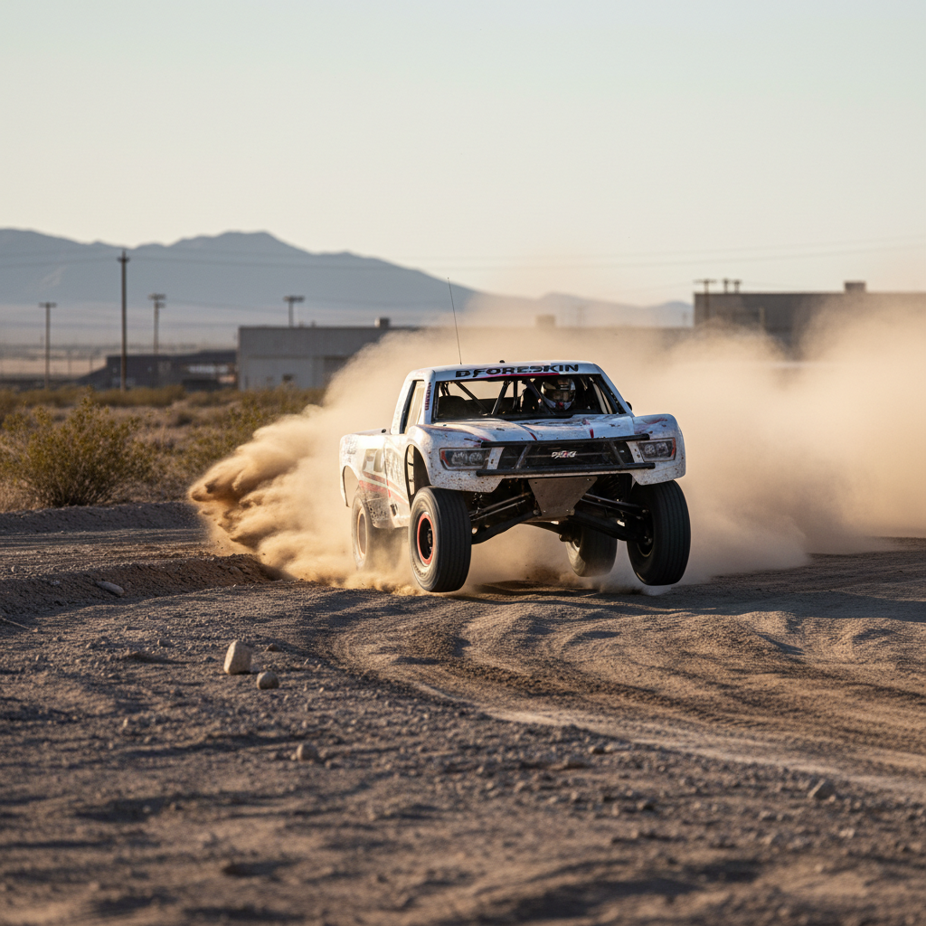 Baldwin Unleashed: Trophy Truck Dominance Meets Hoonigan's Concrete Playground