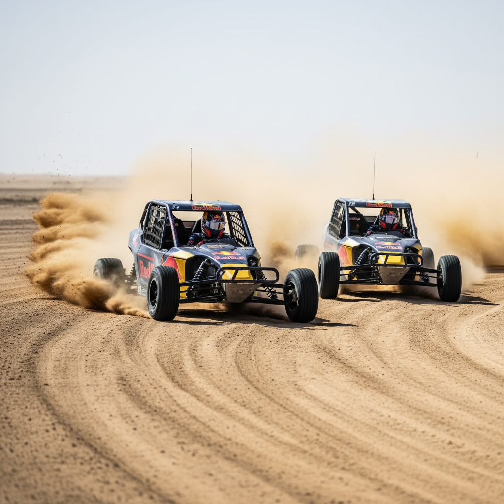 Red Bull Athletes Hone Precision in Drift Kart Challenge: A Crossover Skill Test