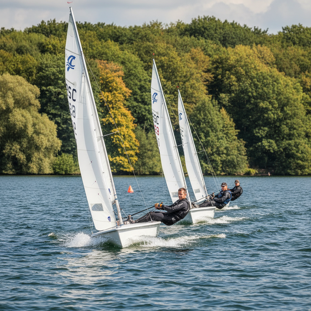 Inland Chess Match: OK Dinghy Fleet Navigates Burghfield's Shifty Labyrinth