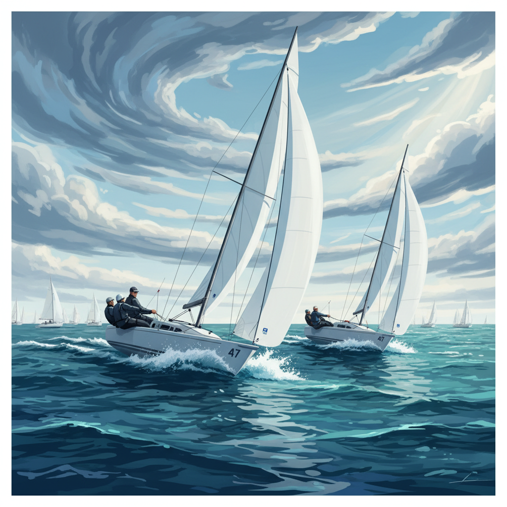 470 Europeans Kick Off: Tactical Tussle in Diverse Conditions on Day One