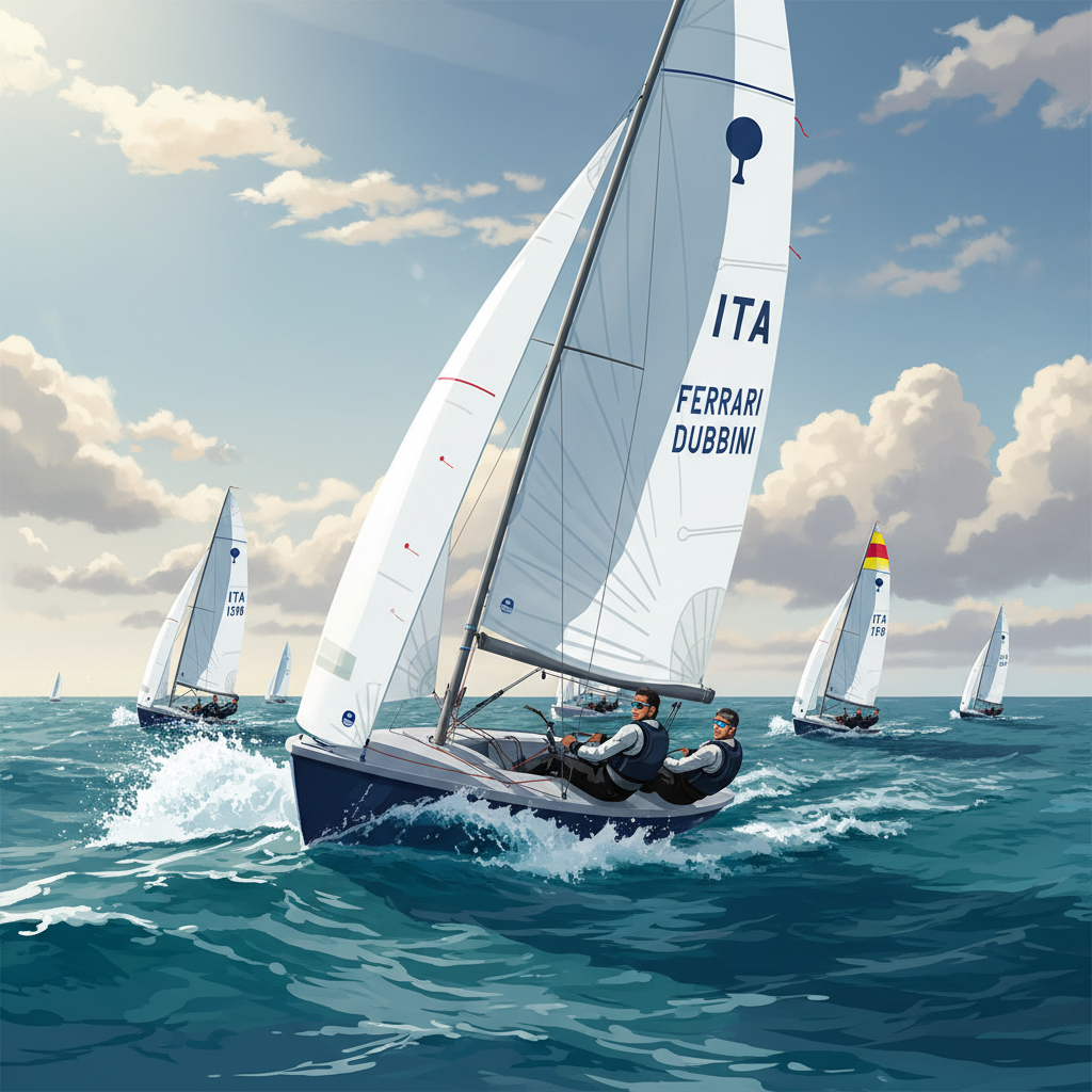 470 Europeans Kick Off: Ferrari and Dubbini Seize Early Lead in Shifting Conditions