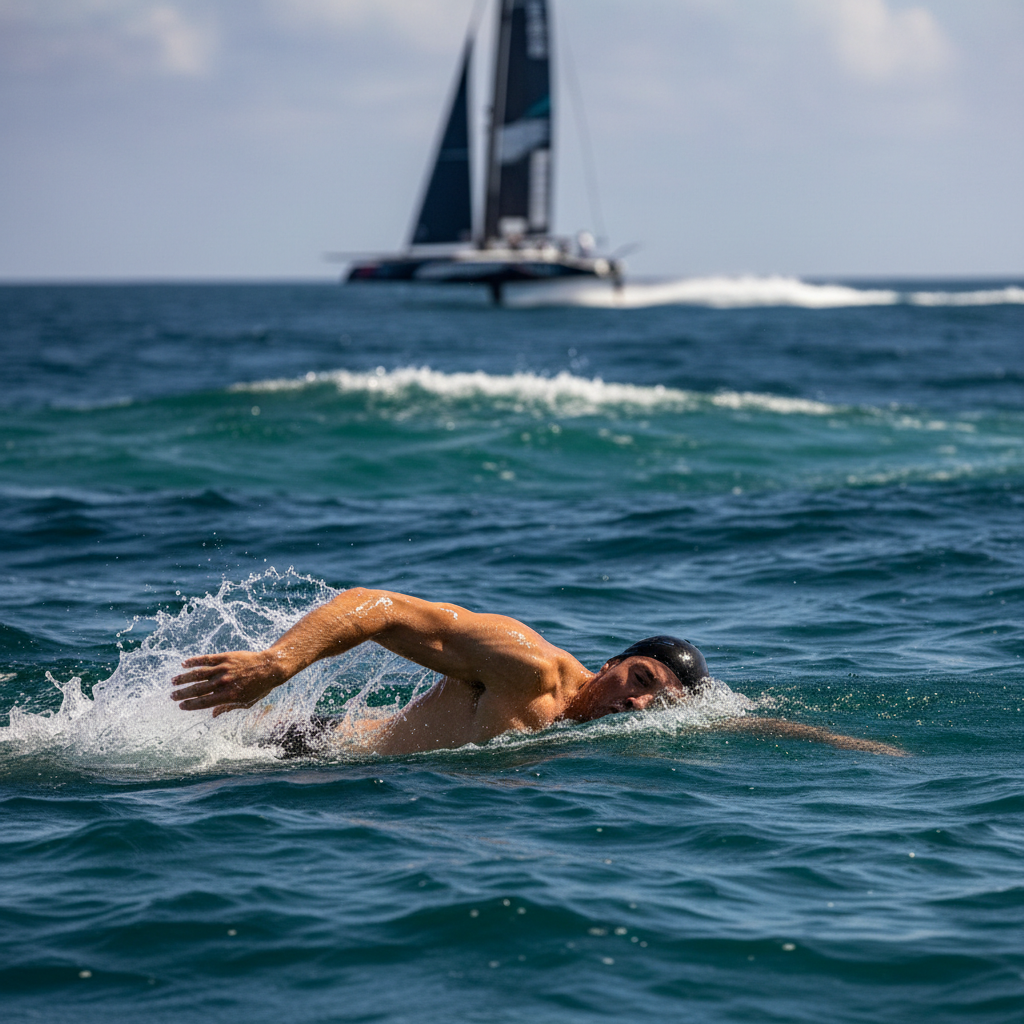 Beyond the Keel: Ridler's Herculean Ocean Swim Redefines Endurance for a Cause